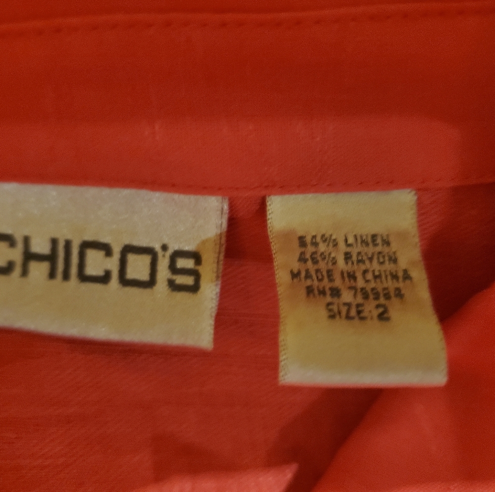 Linen Chico's button down tunic - Picture 4 of 4